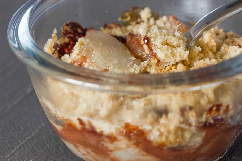 crumble poire chocolat